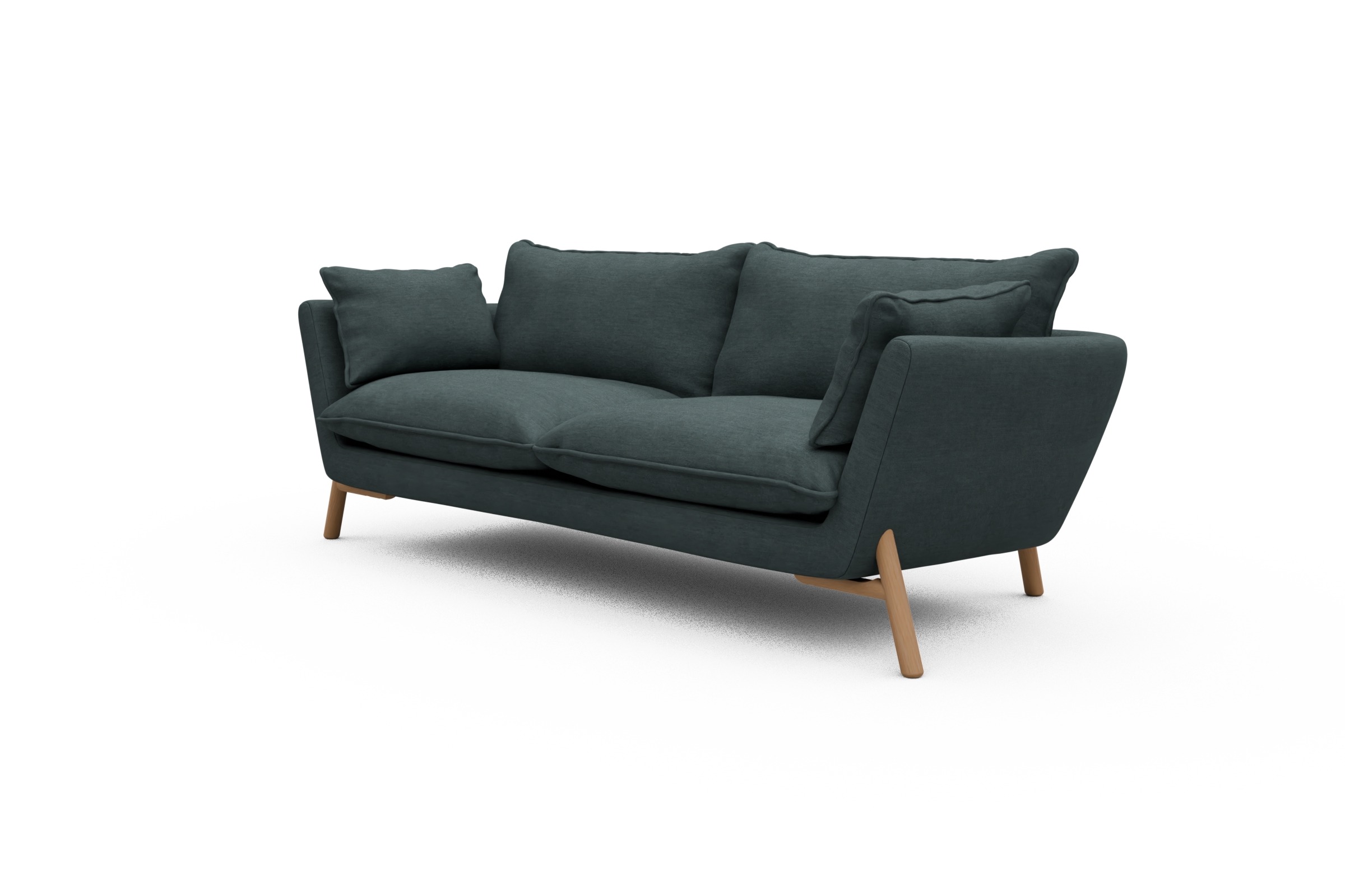 Sofa Emil PREMIUM 3-Sitzer Beinfarbe Eiche Natur Vivus-Blue