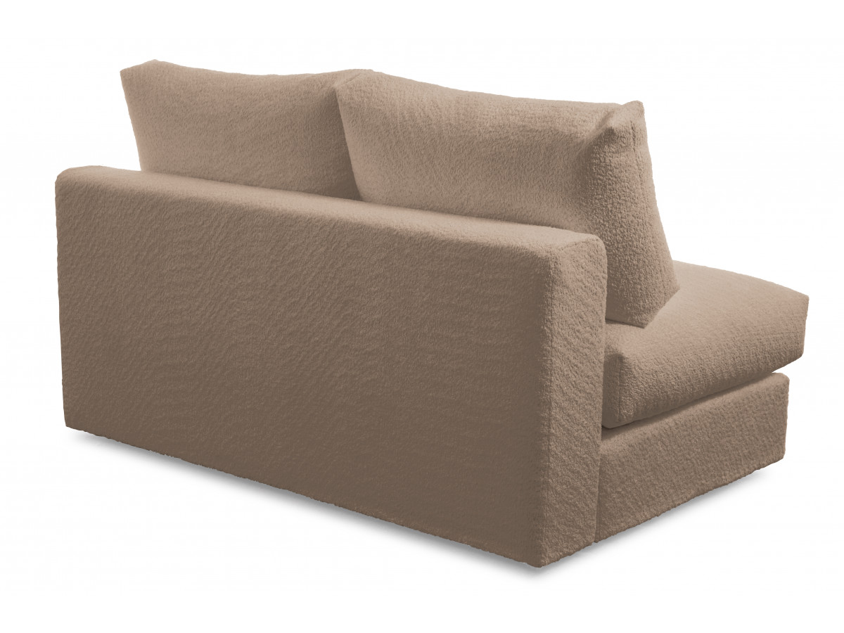 Bobochic Paris Sofamodul 2-Sitzer Bouclé-Stoff Braun