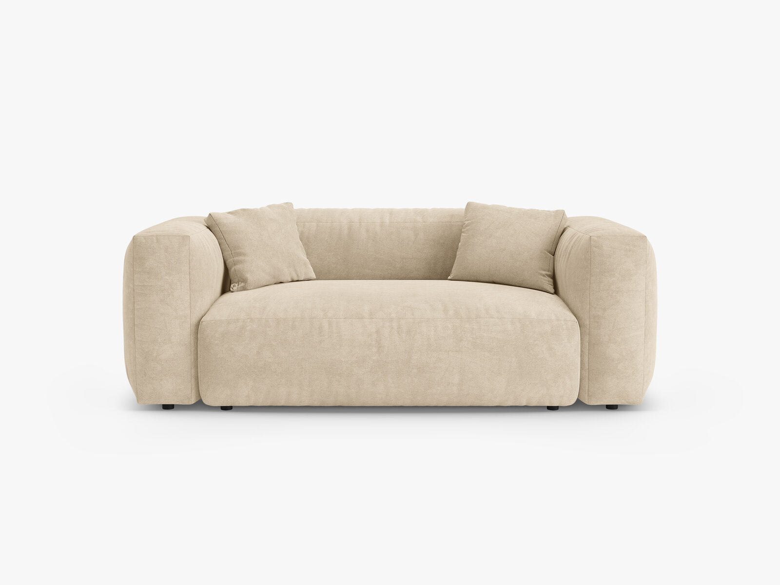 Micadoni Martina Sofa 2-Sitzer Samt Vogue Helles Beige