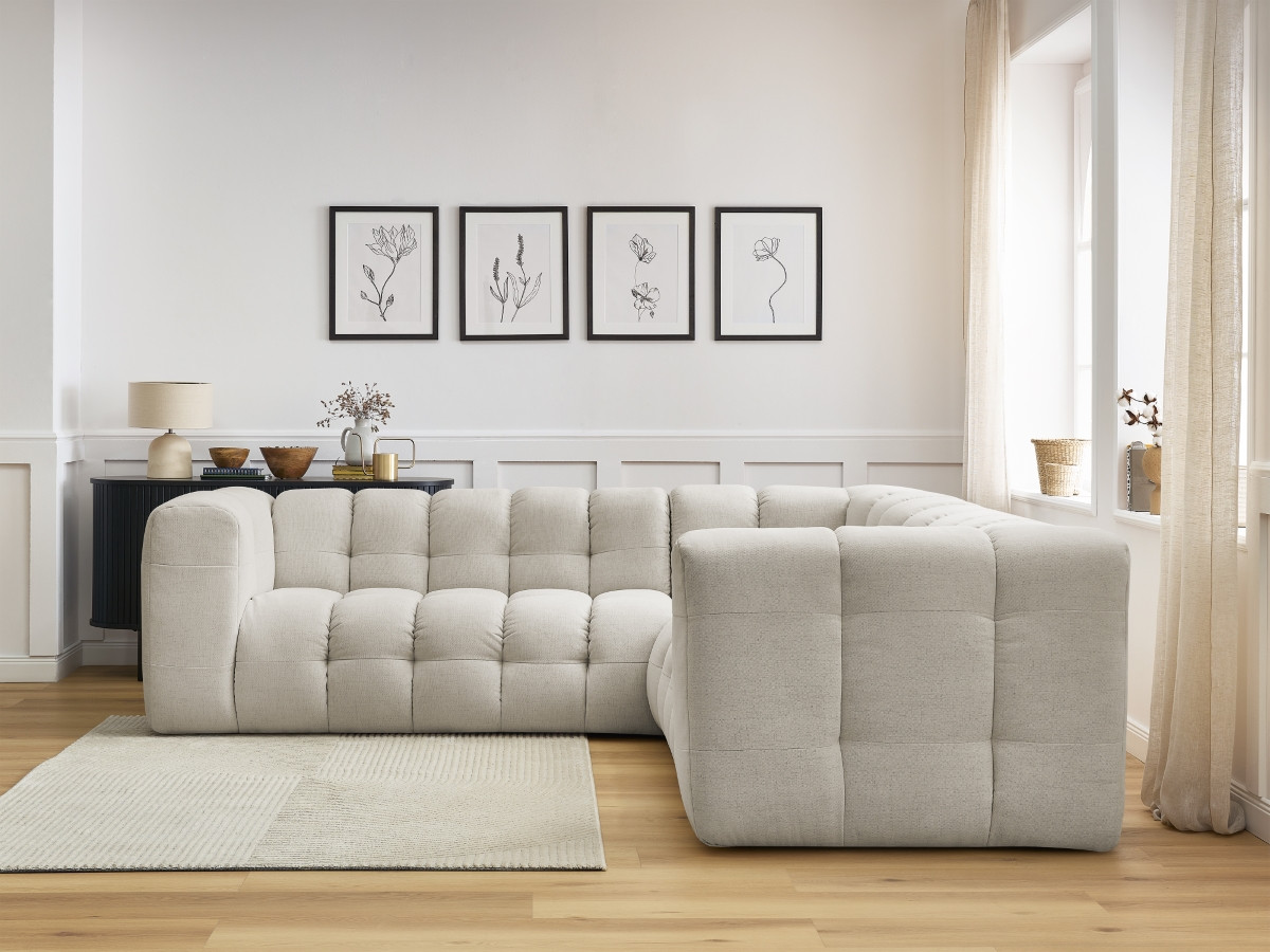 Bobochic Cloud Ecksofa 268 × 184 cm Stoff Beige
