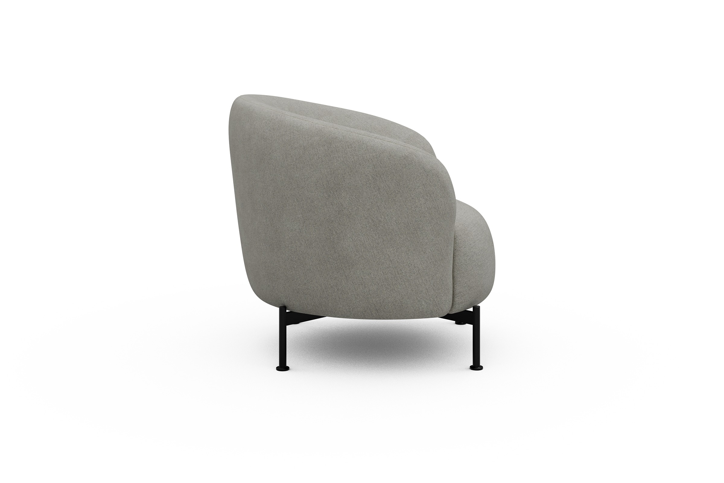 Sessel Ronda X-Metallgestell Schwarz Carreno-Moon-Stone-White