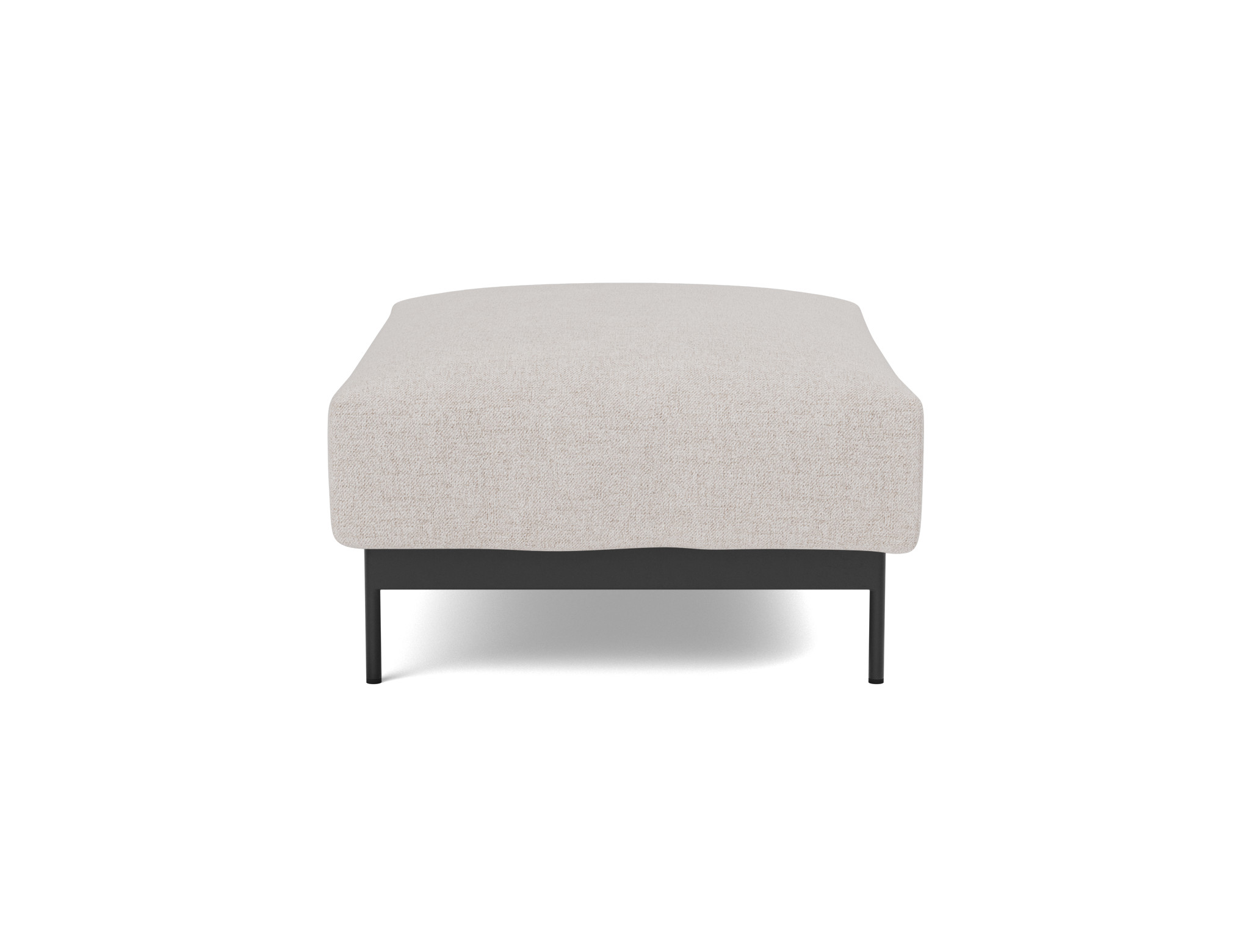 Hocker Malloy Strukturierter Stoff Weda 300-Weda-Sand Beine Schwarzes Metall