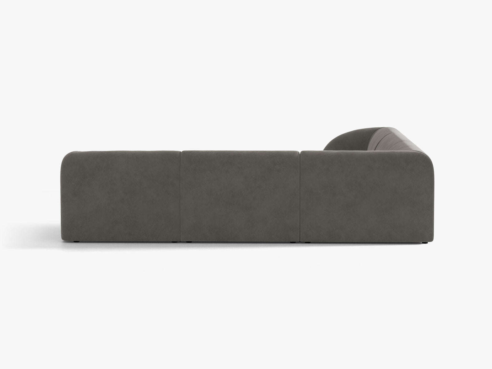 Micadoni 5-Sitzer Symmetrisches Ecksofa Miley Samt Bluvel Hellgrau