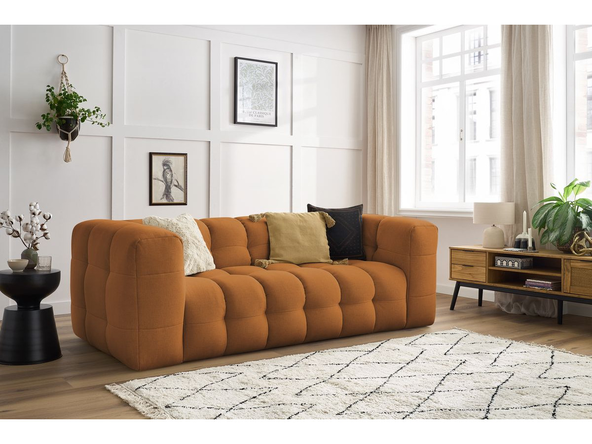 Bobochic Cloud Sofa 3-Sitzer Stoff Gelb