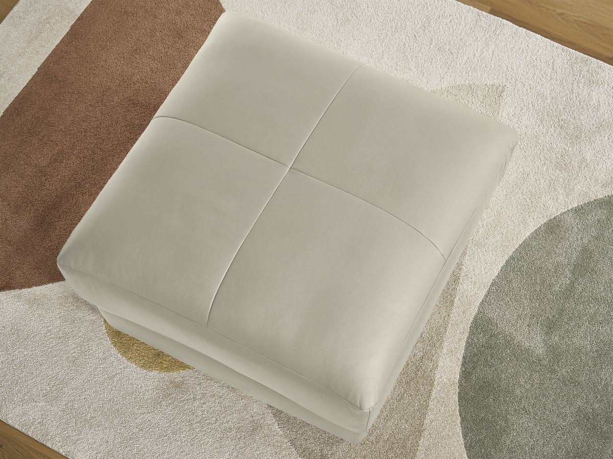 Bobochic Leonard Pouf Leder Beige