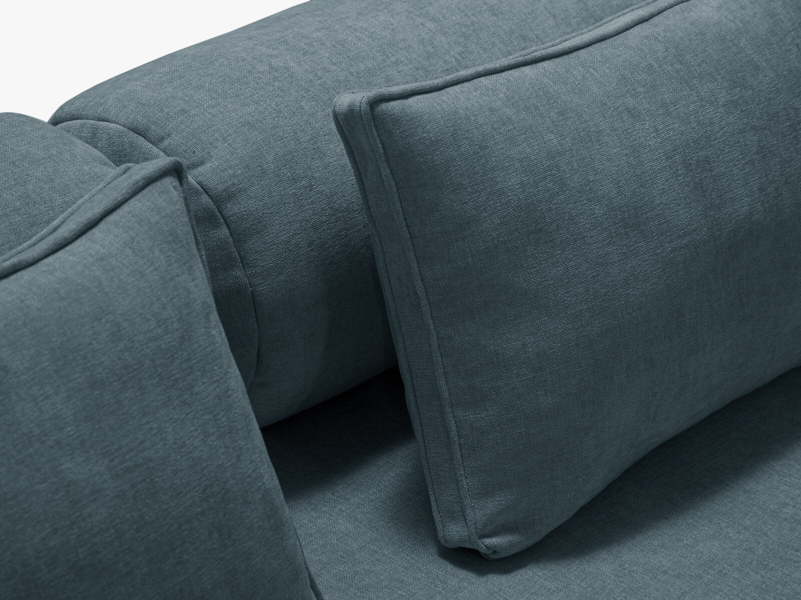 Micadoni Sofa Dreamy 3-Sitzer mit Schlaffunktion Strukturierter Stoff Liberty Dunkel Petrol