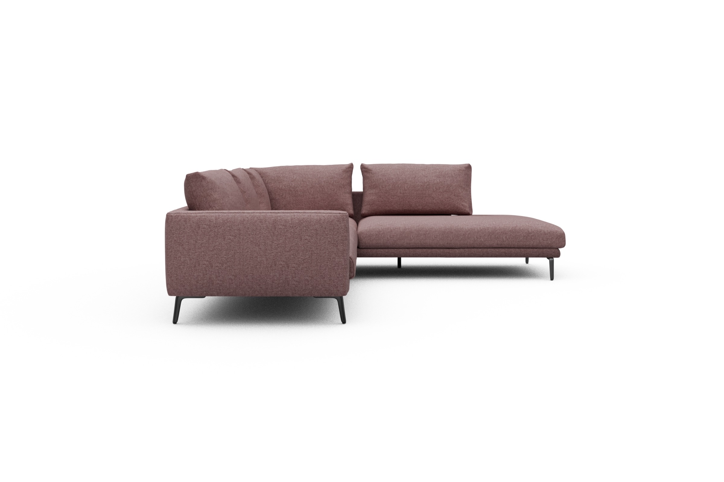 Ecksofa Karl Relax-Ecke rechts mit 2,5-Sitzer Sama-Flamingo