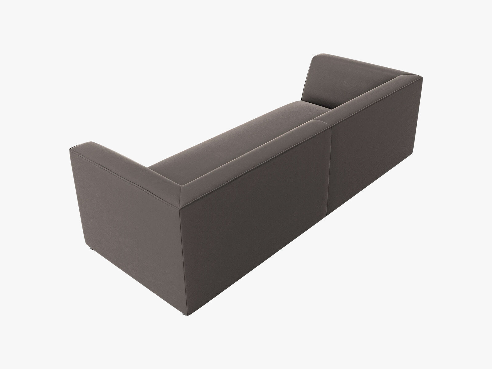 Micadoni Sofa Ruby 3-Sitzer Samt Salvador Dunkelgrau