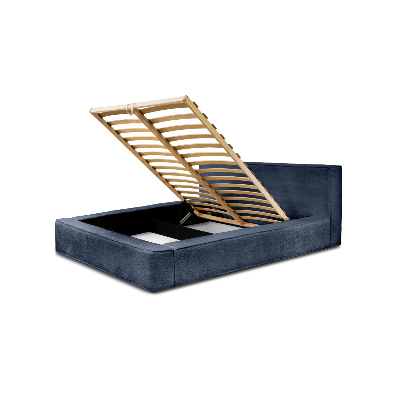 Polsterbett Delano Boucle 160x200 mit Holzrahmen Euphoria 14 Deep Blue