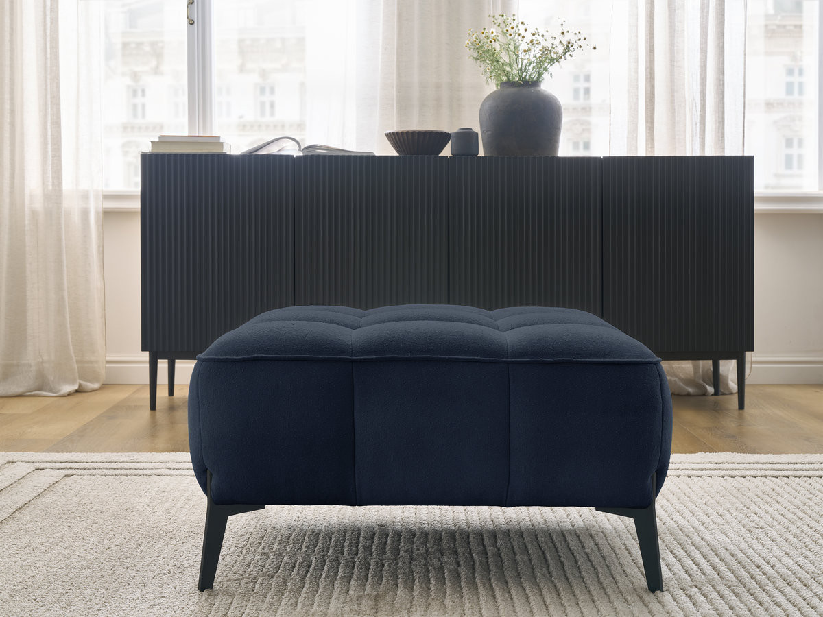 Bobochic Anis Pouf Strukturstoff Blau