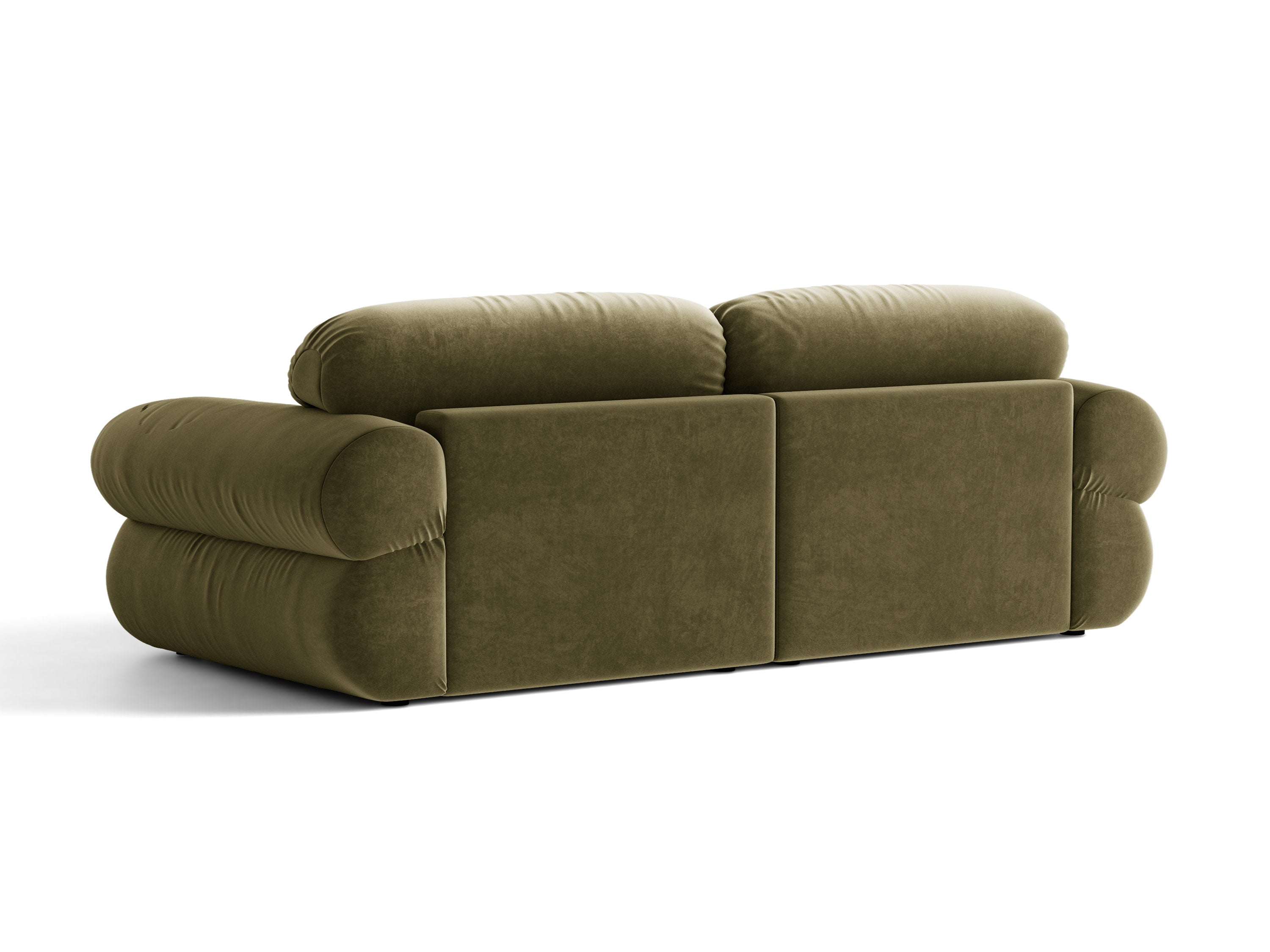 Micadoni Ophelia Sofa 3-Sitzer Samt Salvador Grün