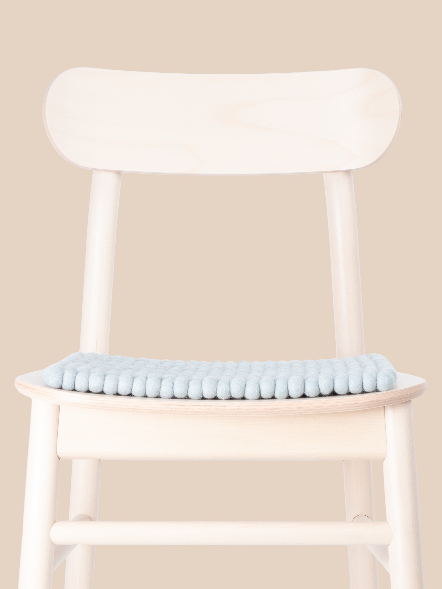 myfelt Liv Filzkugel-Sitzauflage Hellblau 36 x 36 cm