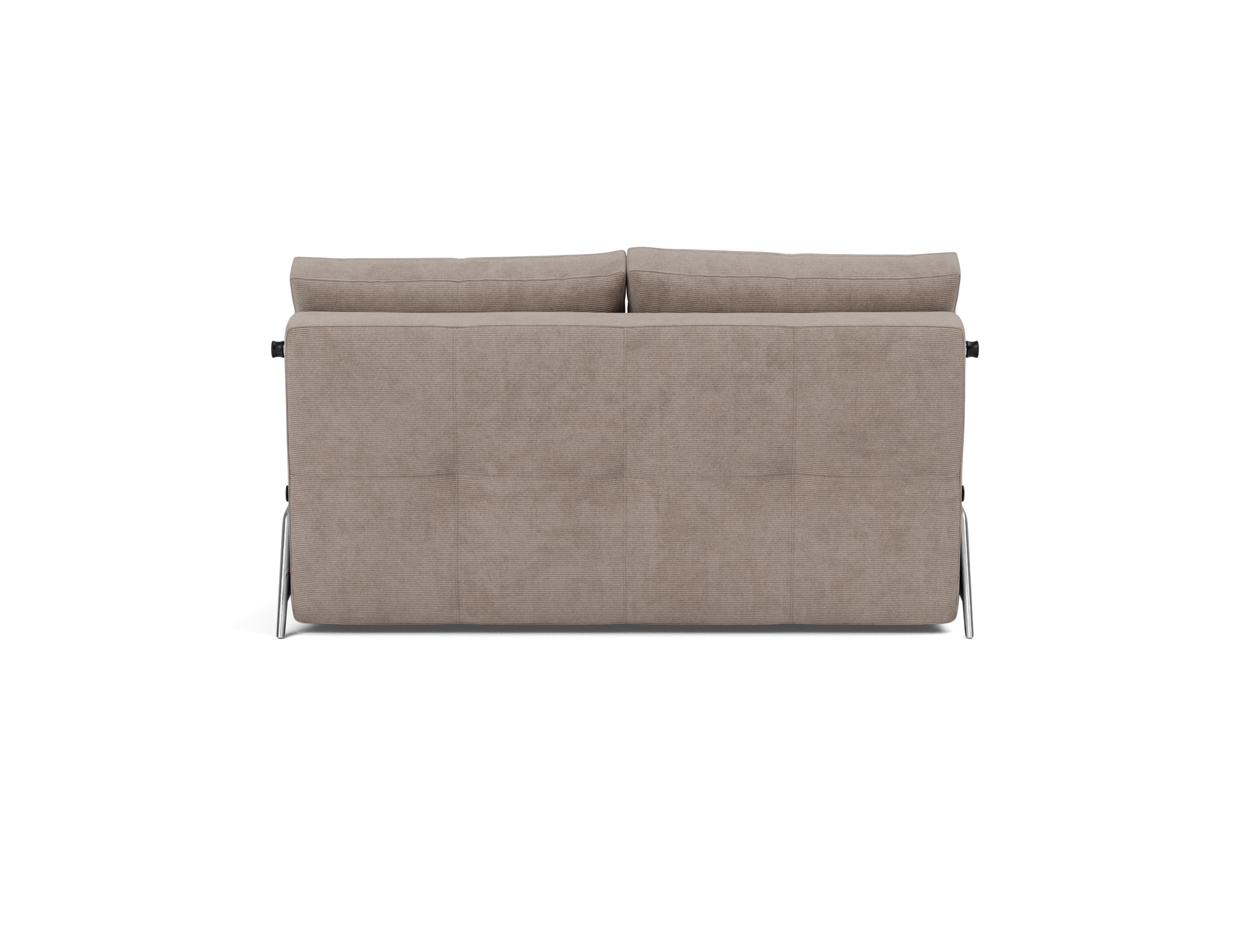 Schlafsofa Cubed 140 Kord Cordufine 318-Beige Beine Aluminium