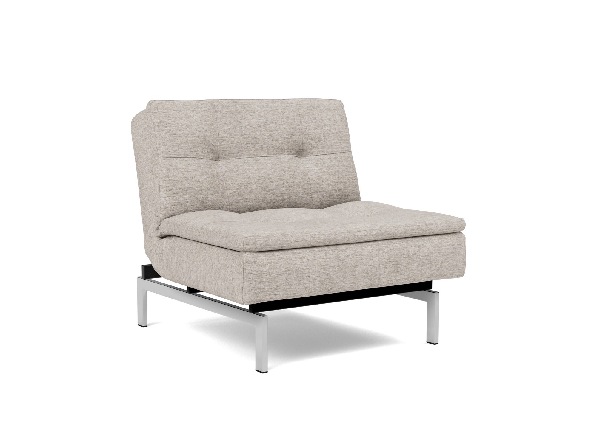 Sessel Dublexo Chenille Yuveno 471-Sand Beine Chrom