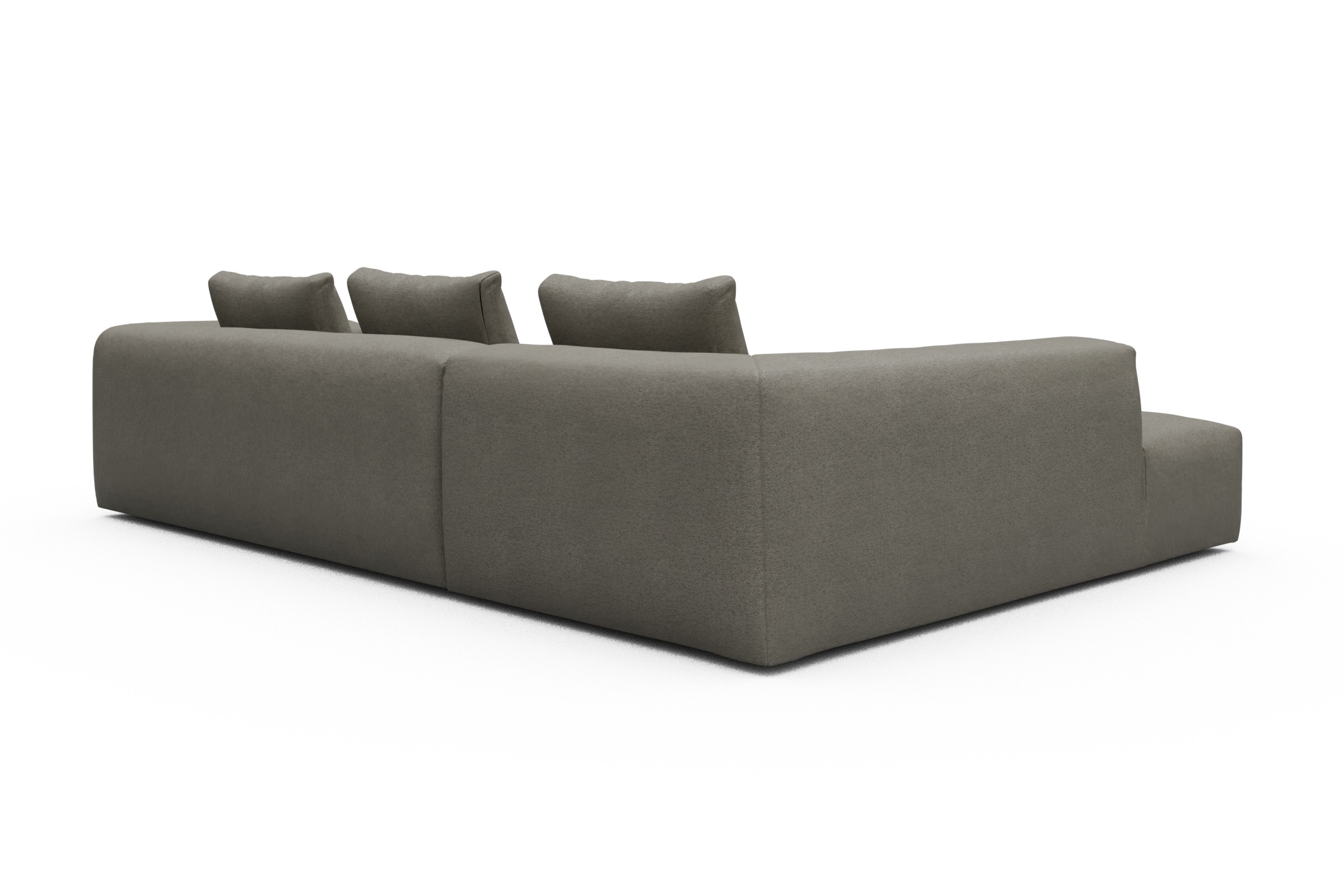 Ecksofa Fred Relax-Ecke links mit 2,5-Sitzer Denari-Warm-Grey