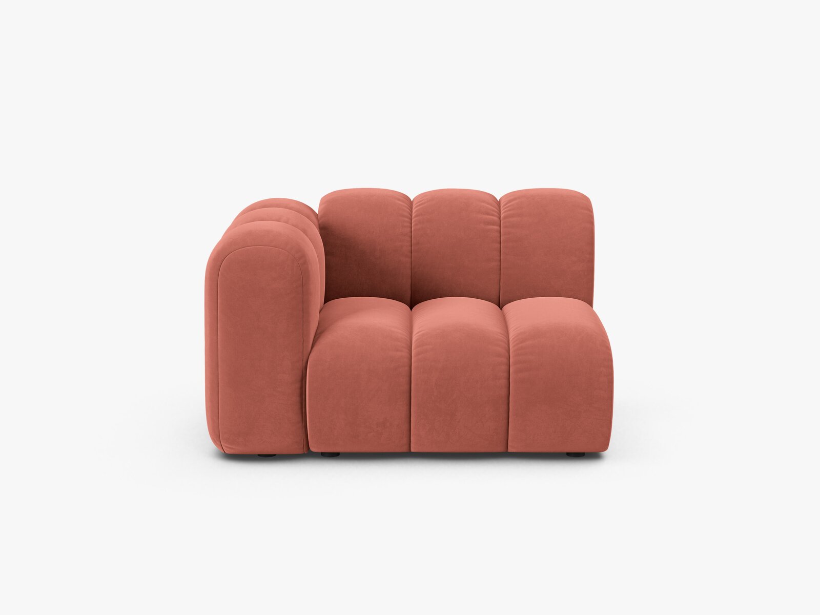 Micadoni Modul Lupine 1-Sitzer Links Samt Salvador Koralle