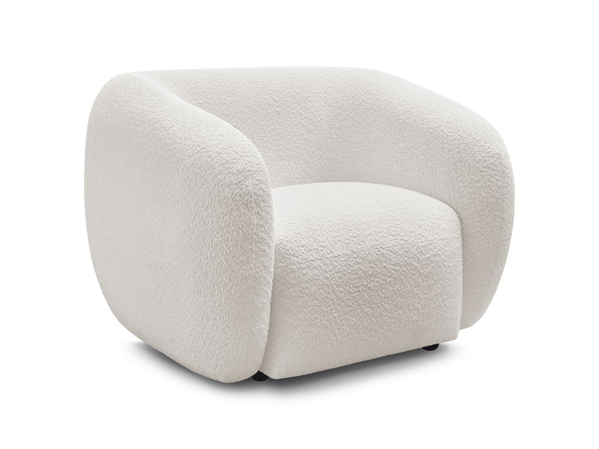 Bouclé-Stoff · Weiß