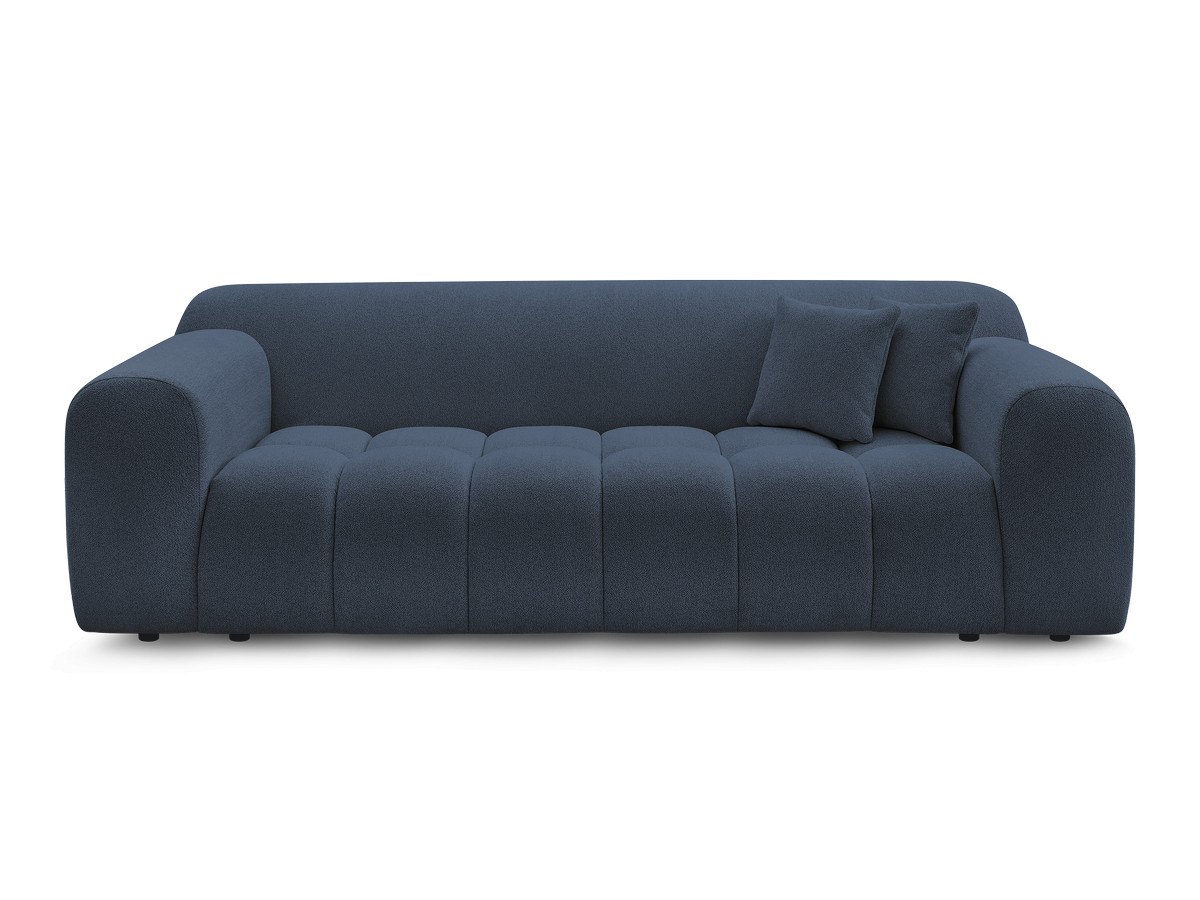 Bobochic Melisse Sofa 3-Sitzer Melange-Stoff Blau