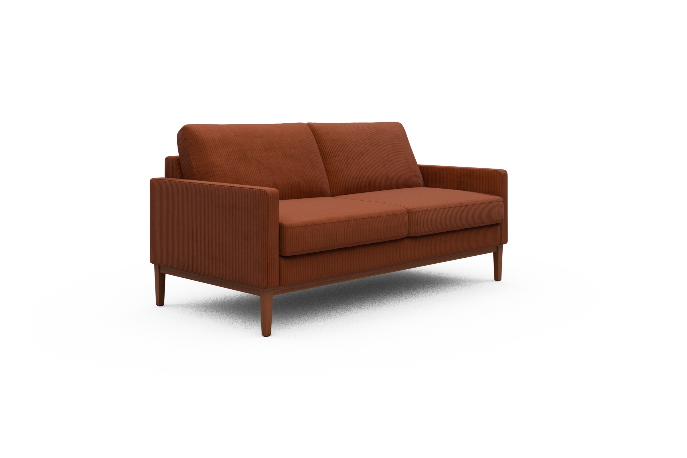 Sofa Bodo 2,5-Sitzer Corduroy-Burnt-Orange