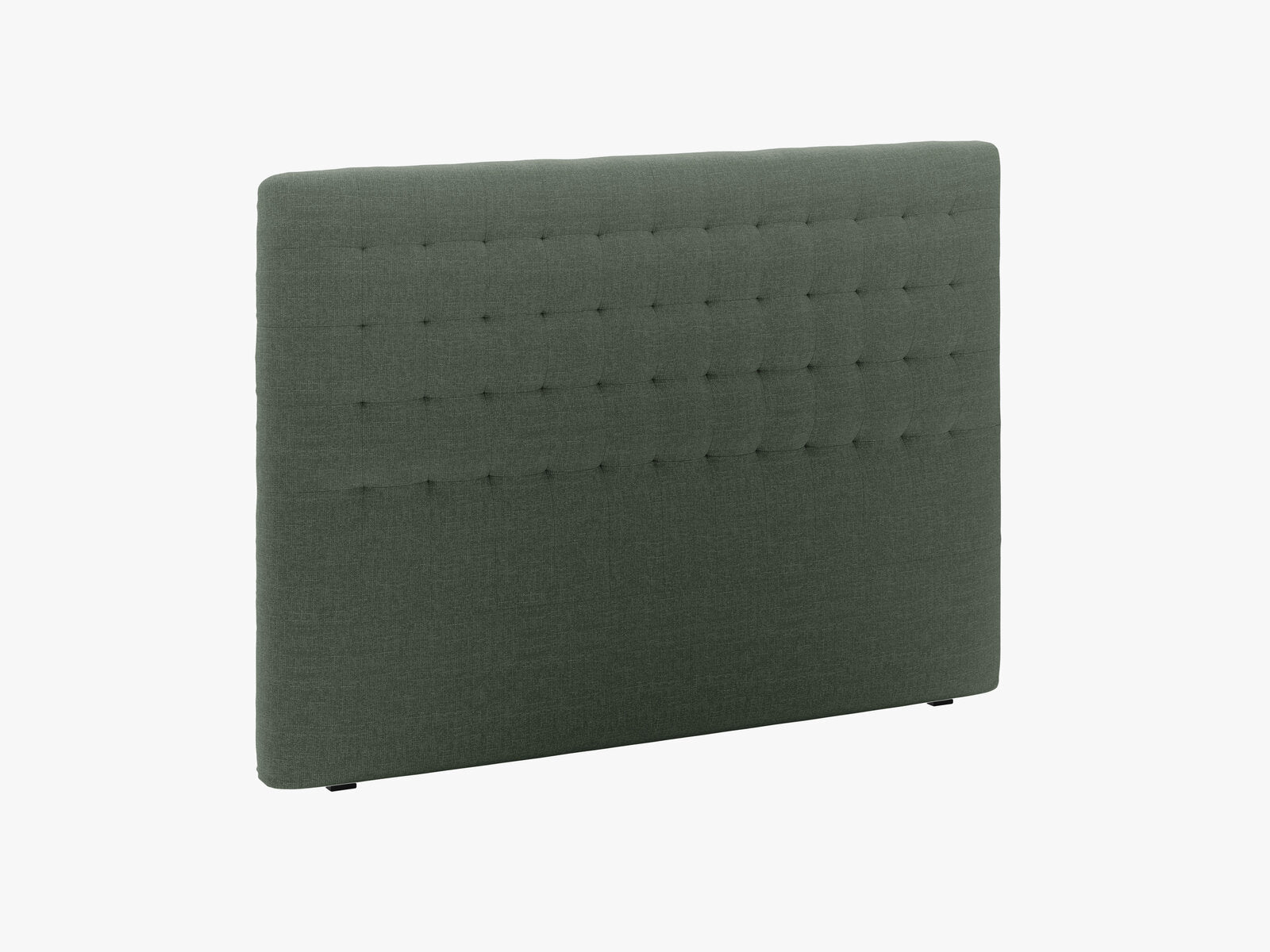 Micadoni Nova Samtiger Kopfteil 120 cm (H 120 cm) Strukturierter Stoff Liberty Moosgrün 180x120