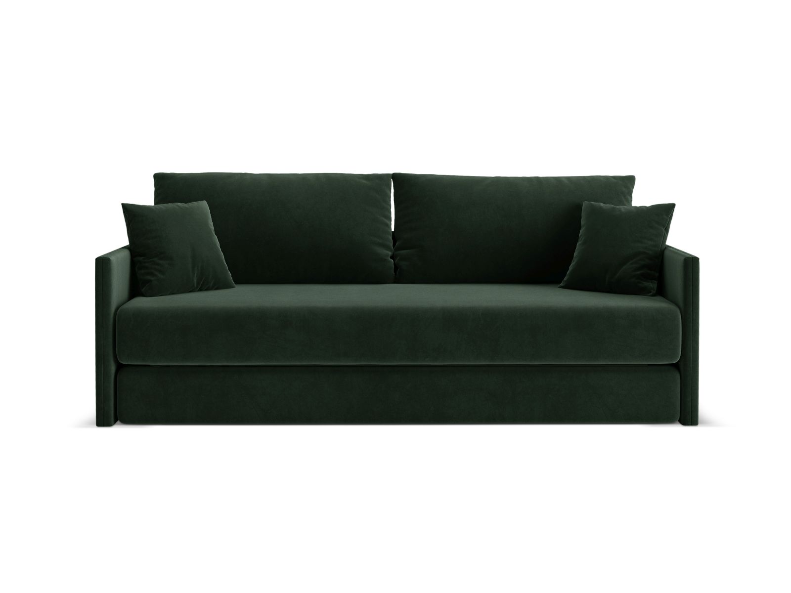 Cosmopolitan Design Schlafsofa Shannon 3-Sitzer Samt Salvador Flaschengrün