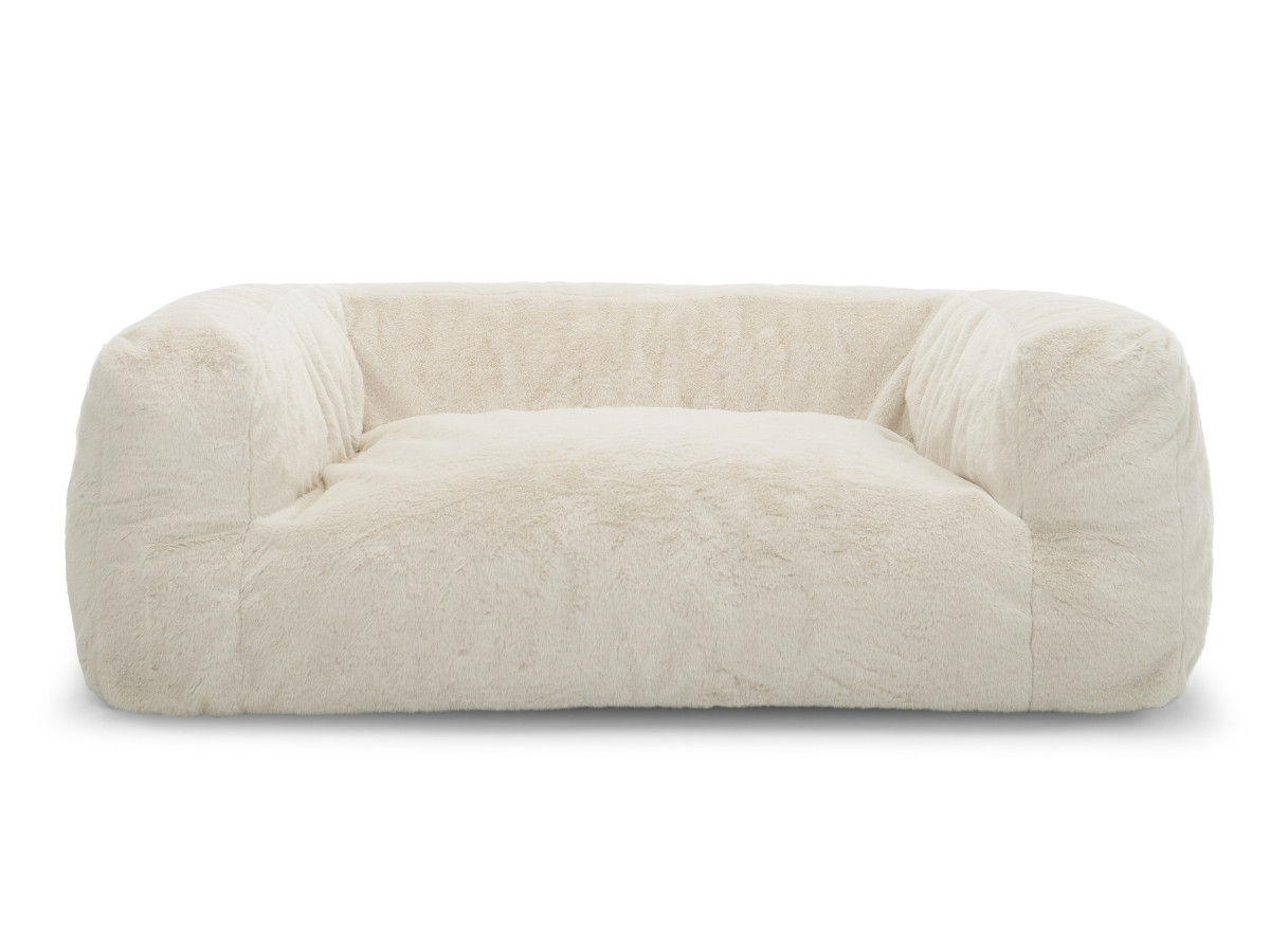 Bobochic Salto Hundekorb Kunstfell Weiß, Größe XL (115 cm)