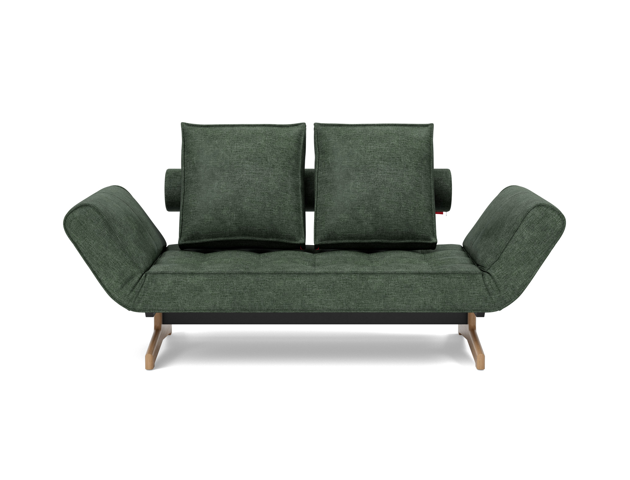 Tagesbett Ghia Flachgewebe Avella 281-Pine-Green Beine Eiche