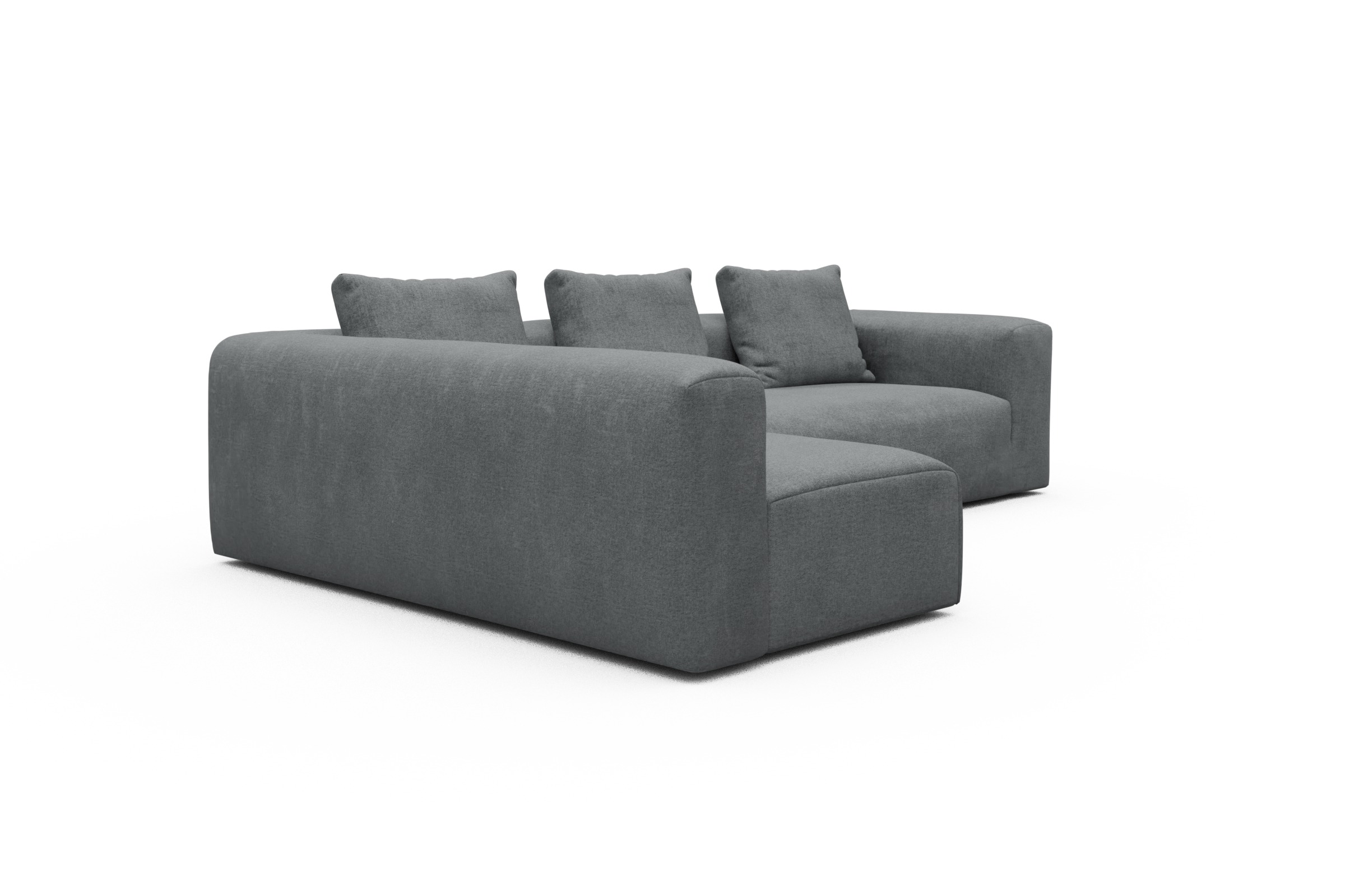 Ecksofa Fred 2x 2,5-Sitzer links offen Casone-Gravel-Grey