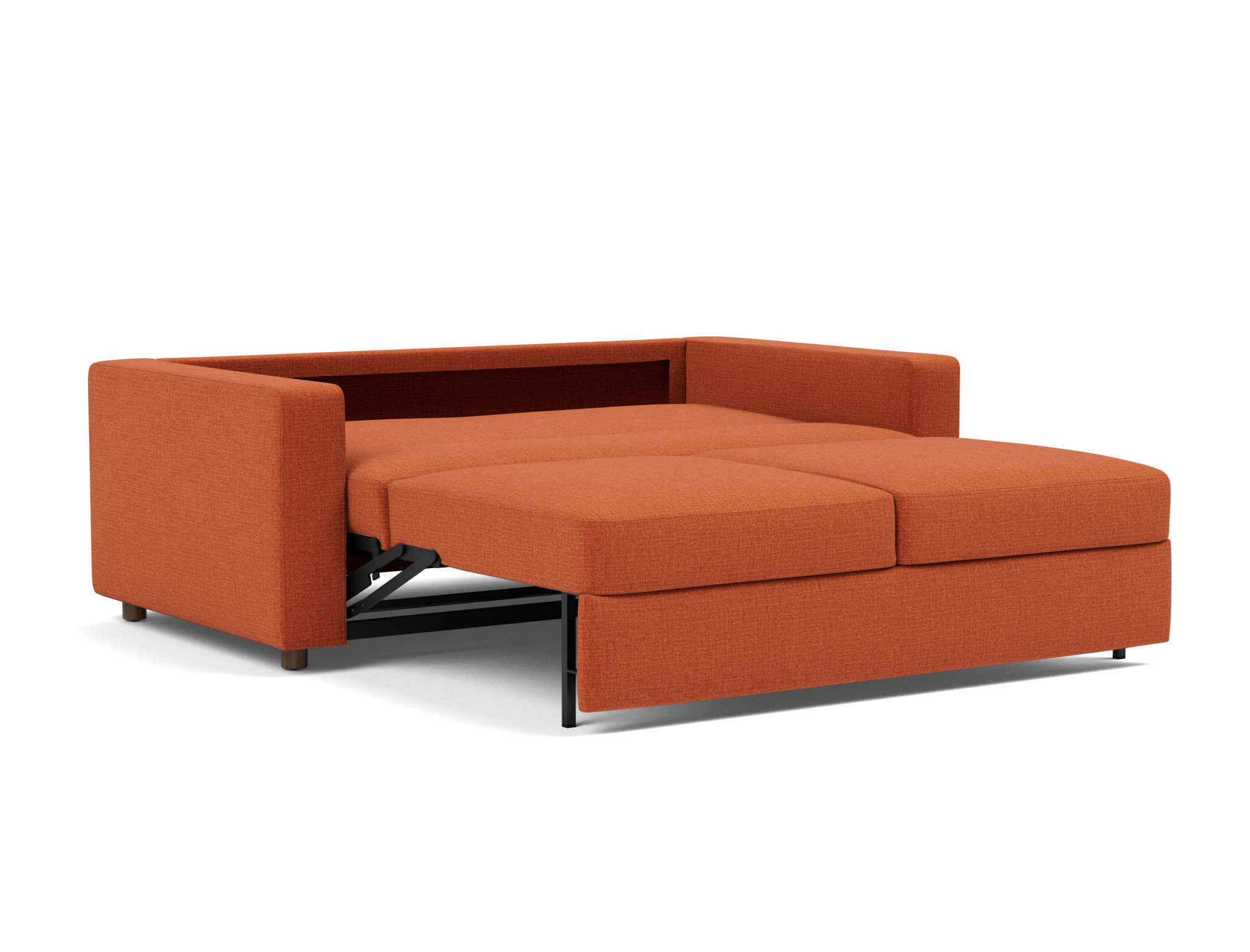 Schlafsofa Neah mit Standard-Armlehnen 160 Chenille Esina 412-Rust-Orange