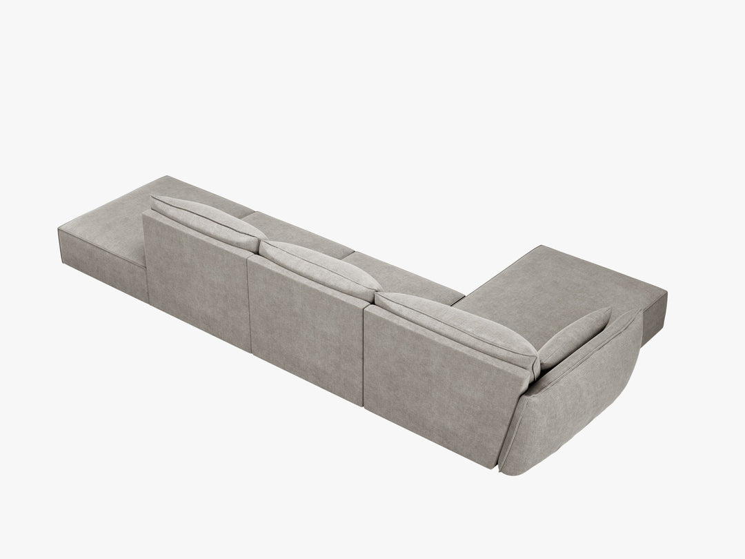 Micadoni Ecksofa Kaelle 5-Sitzer Links Chenille Over The Horizon Hellgrau