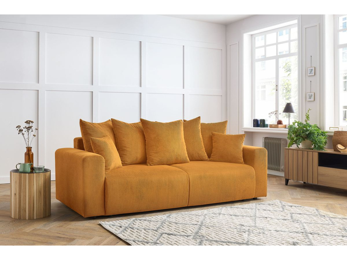 Bobochic Envy Sofa 3-Sitzer Cordsamt Gelb