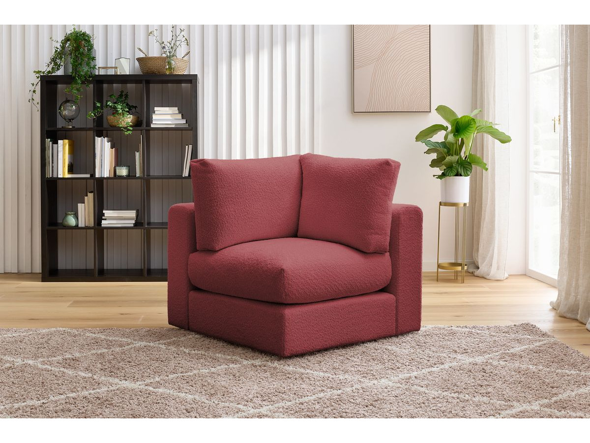 Bobochic Paris Eckmodul Bouclé-Stoff Rot