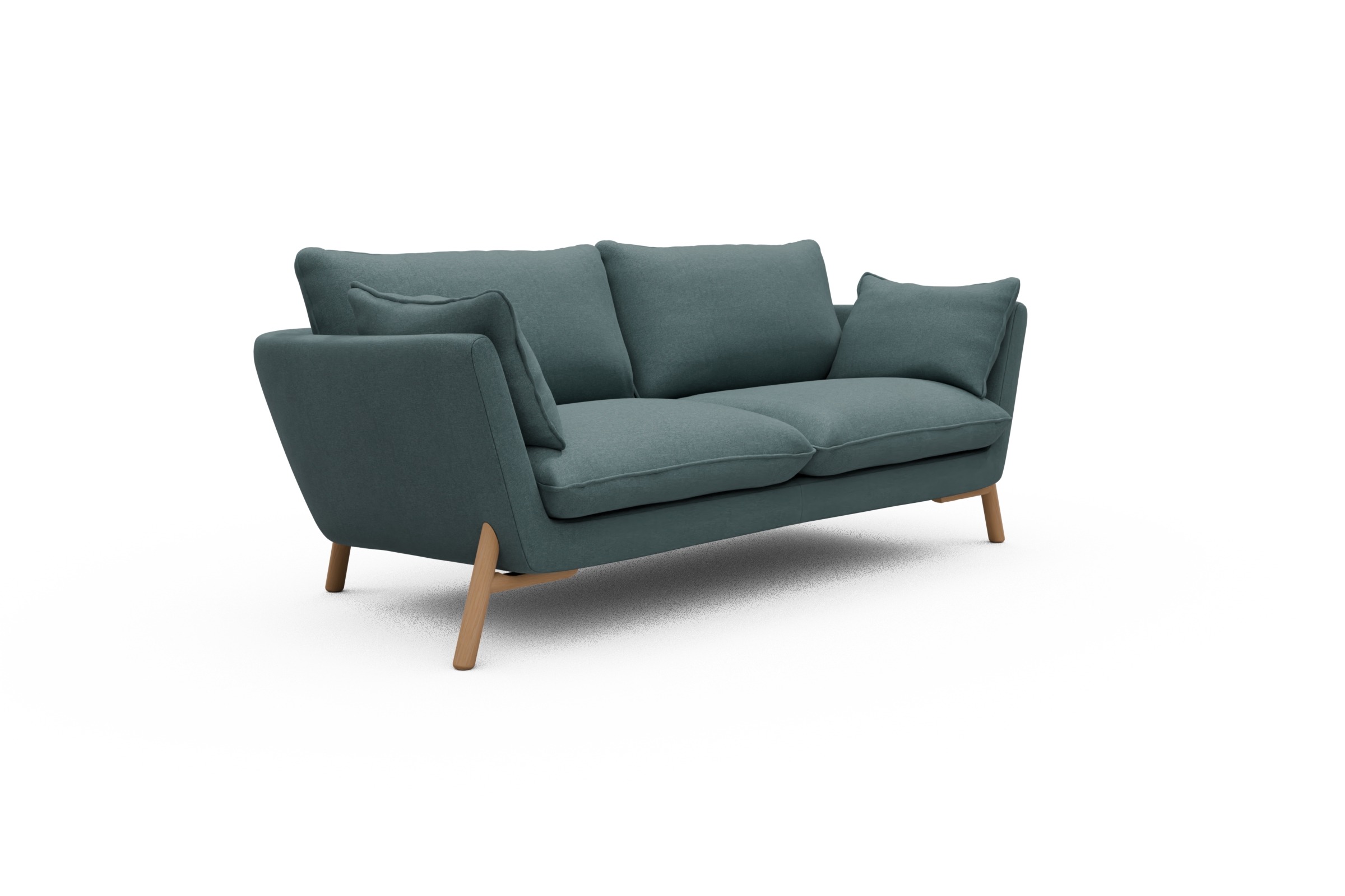 Sofa Emil 2-Sitzer Beinfarbe Eiche Natur Satya-Niagara