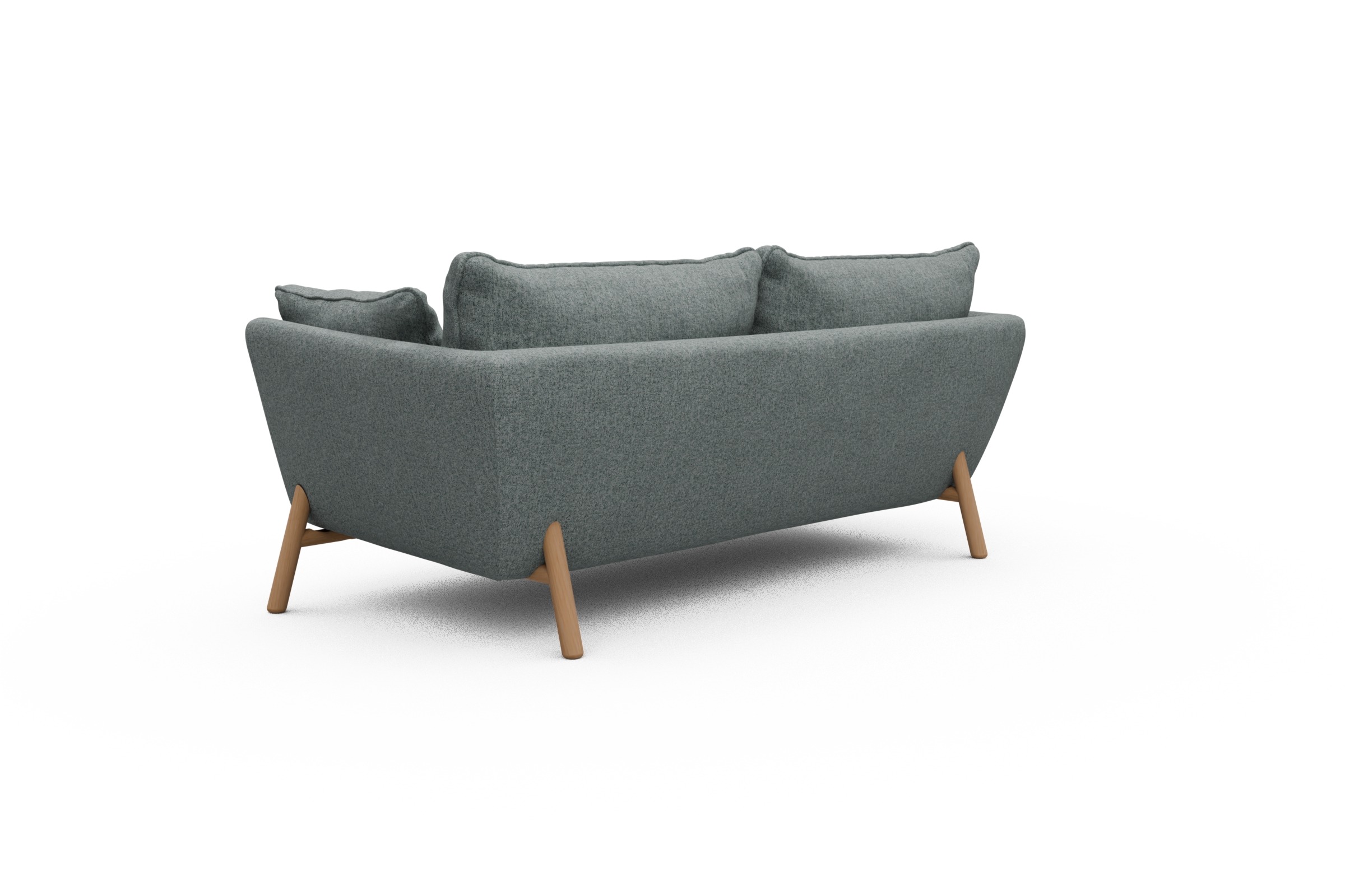 Sofa Emil PREMIUM 2-Sitzer Beinfarbe Eiche Natur Casone-Light-Mixed-Green