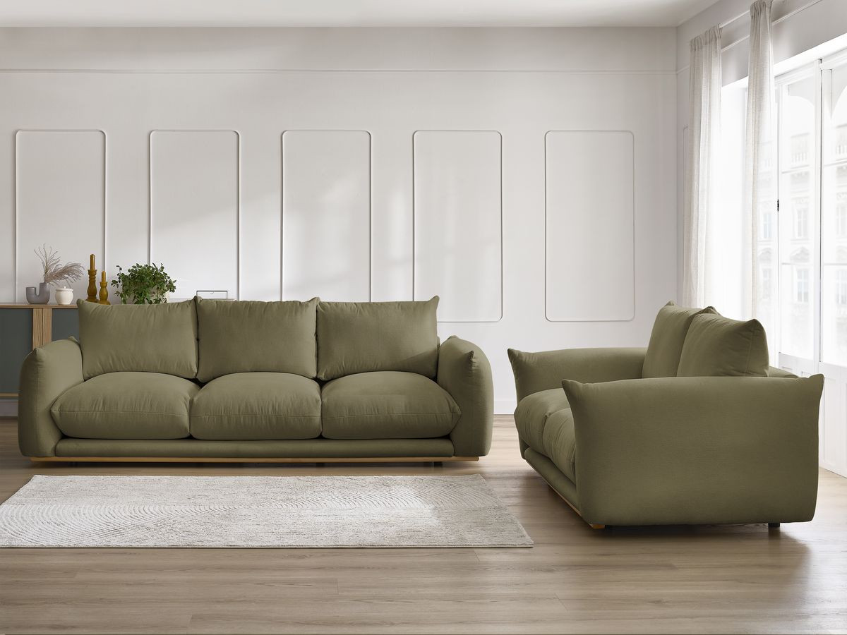 Bobochic Ernest Sofa 5-Sitzer Stoff Grün