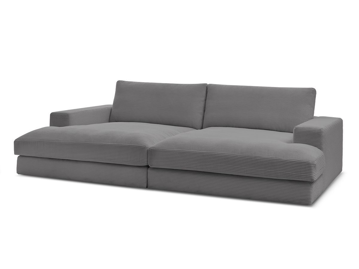 Bobochic Leonard Sofa 4-Sitzer 274 × 159 cm Cordsamt Dunkelgrau