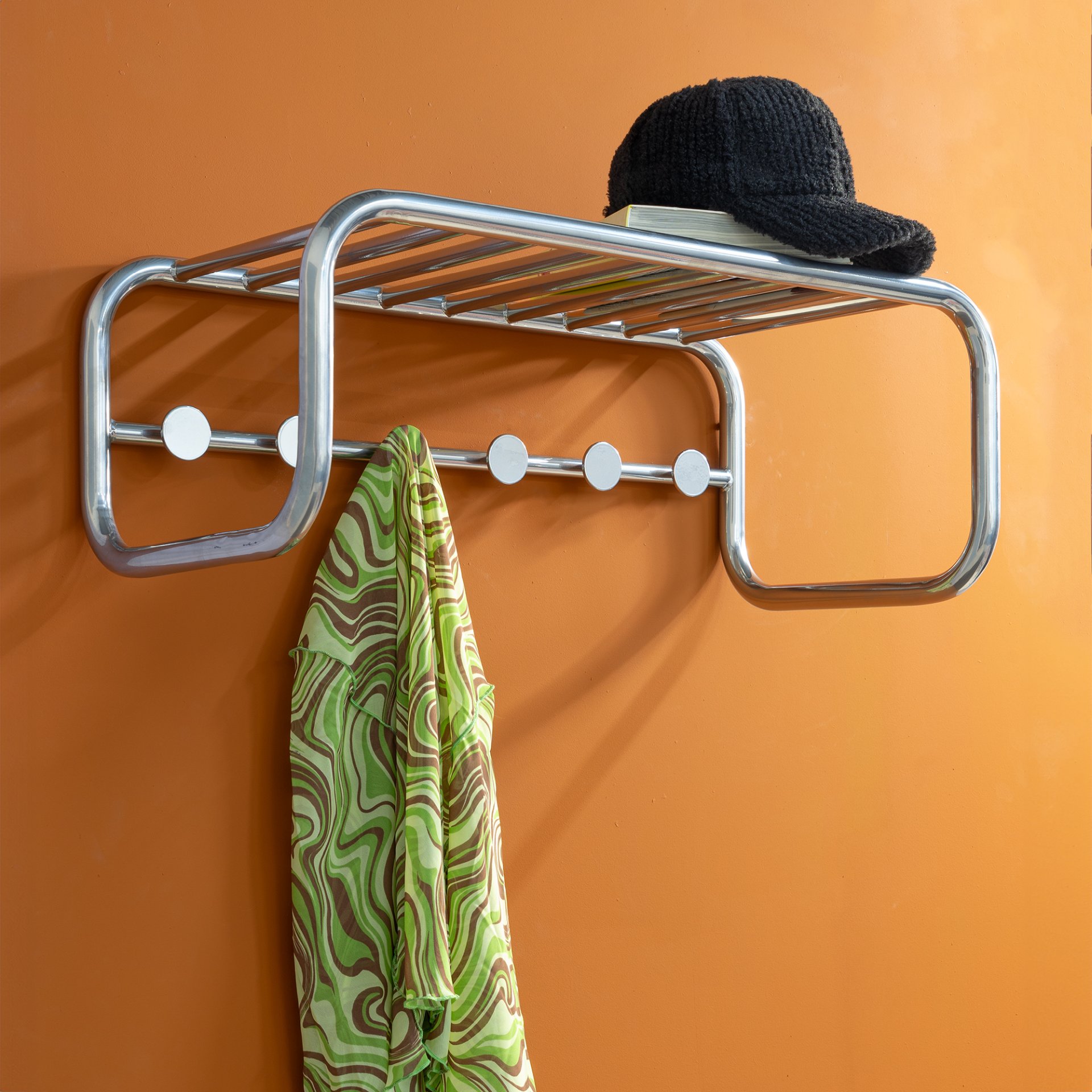 Spinder Design Wandgarderobe Retro Groovy Chrome