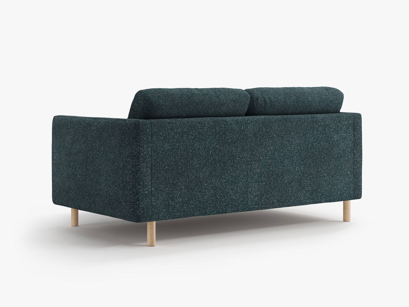 Micadoni Sofa Eden 2-Sitzer Strukturierter Stoff Grün Blau Melange