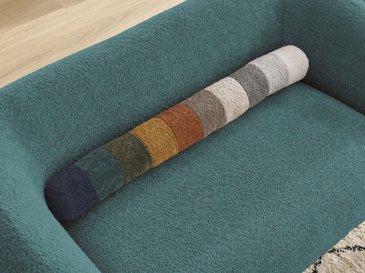Bobochic Celine Sofa 2-Sitzer Bouclé-Stoff Hellblau