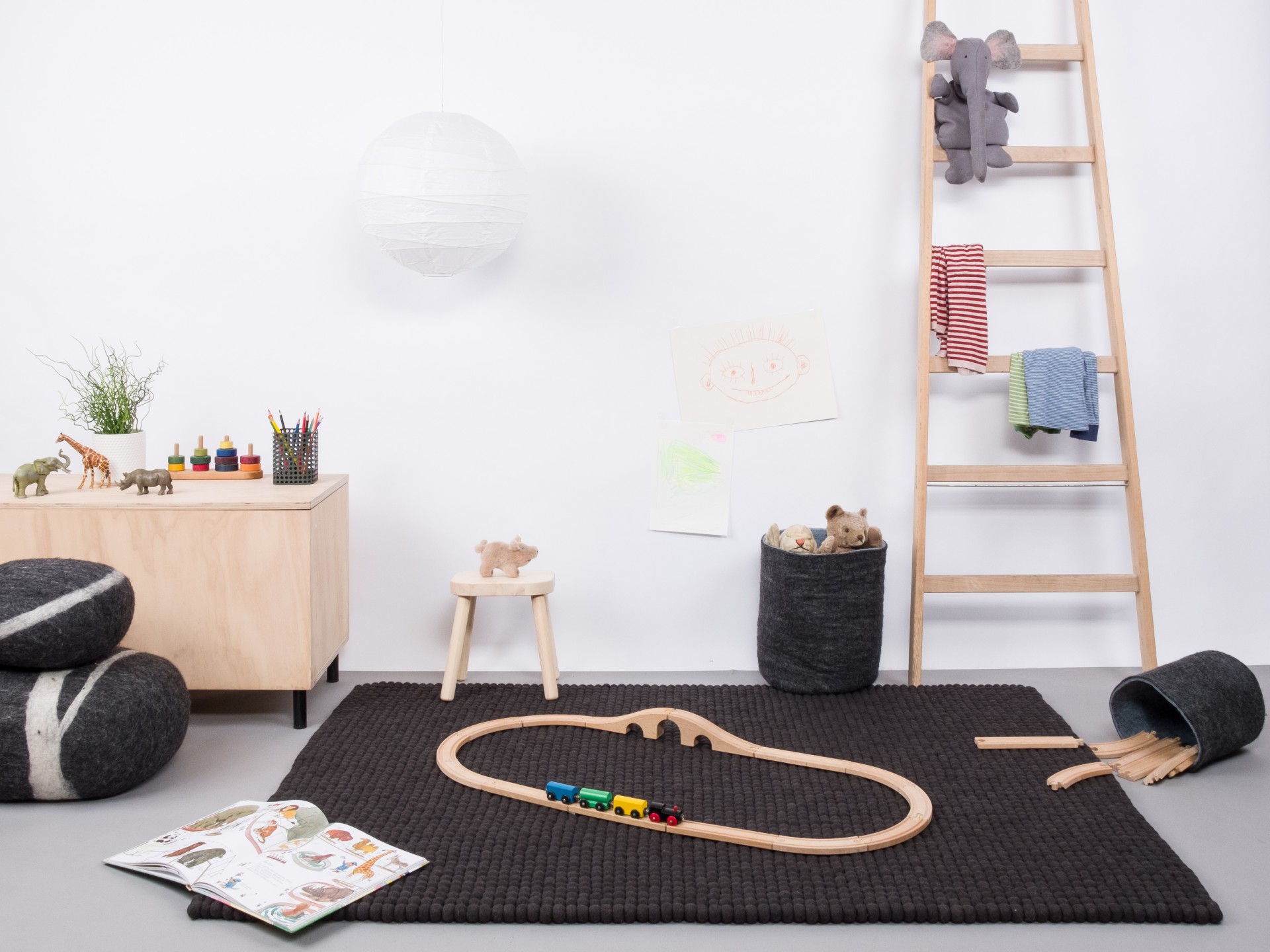 myfelt Kuno Filzkugelteppich - 50x70 cm