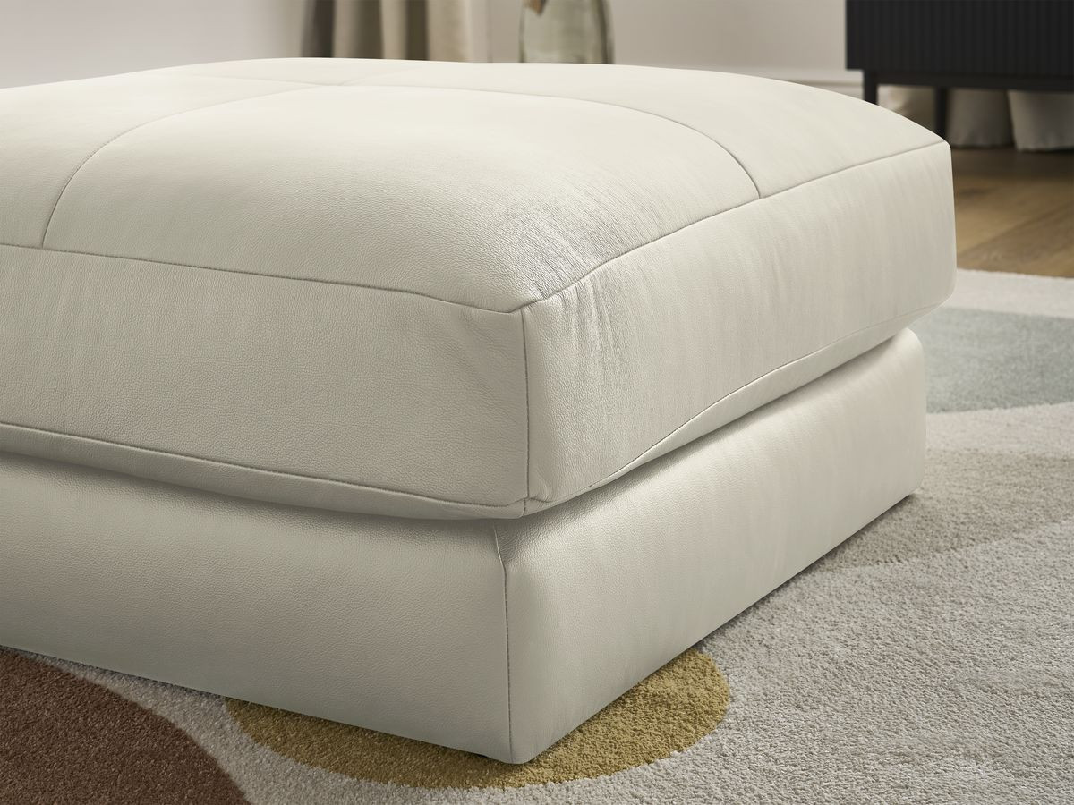 Bobochic Leonard Pouf Leder Beige