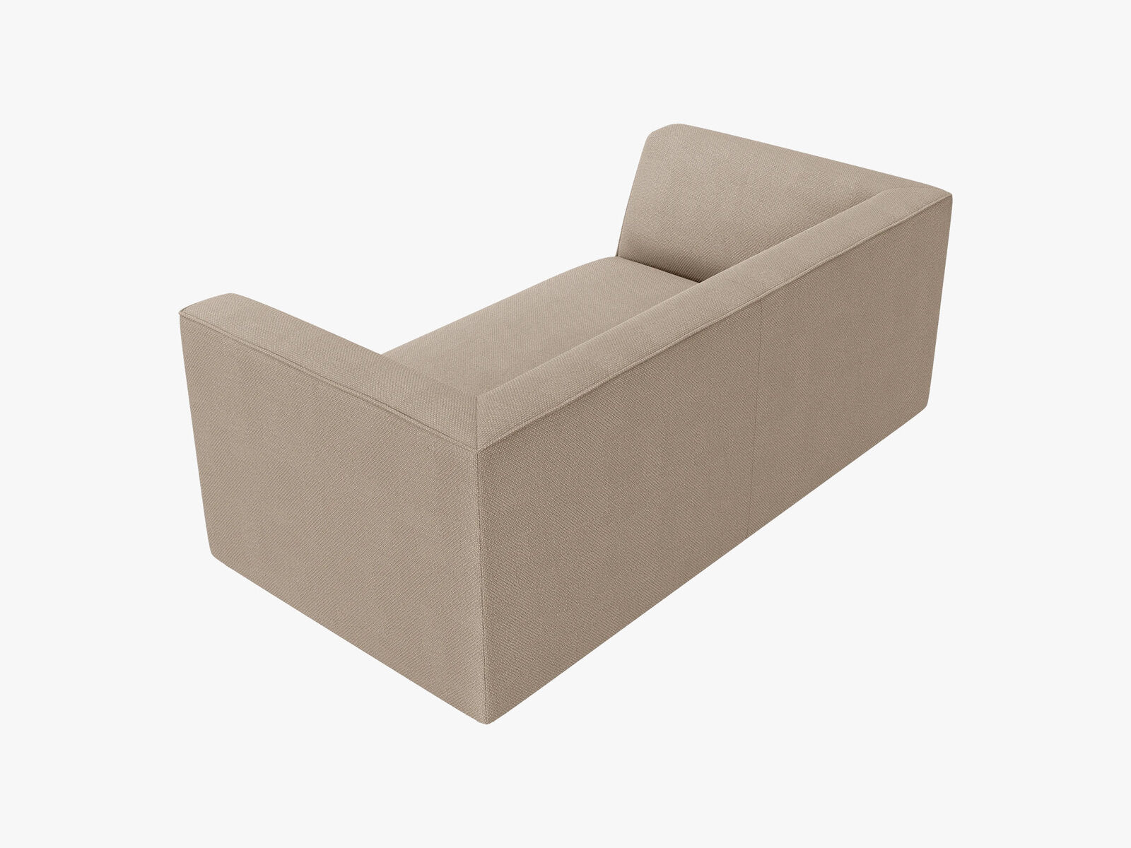 Micadoni Sofa Ruby 2-Sitzer Strukturierter Stoff Ottawa Dunkelbeige