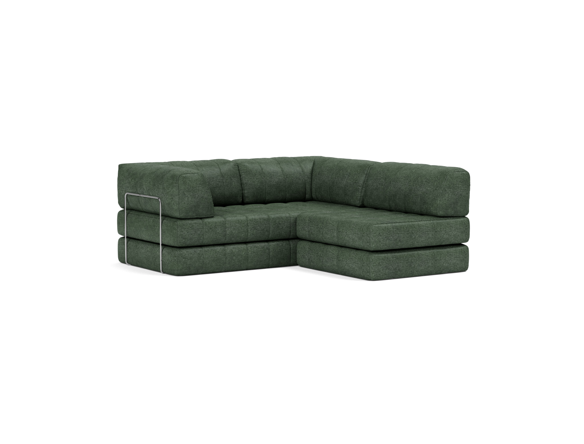 Schlafsofa CozyPad Grand mit Armlehnen Flachgewebe Avella 281-Pine-Green