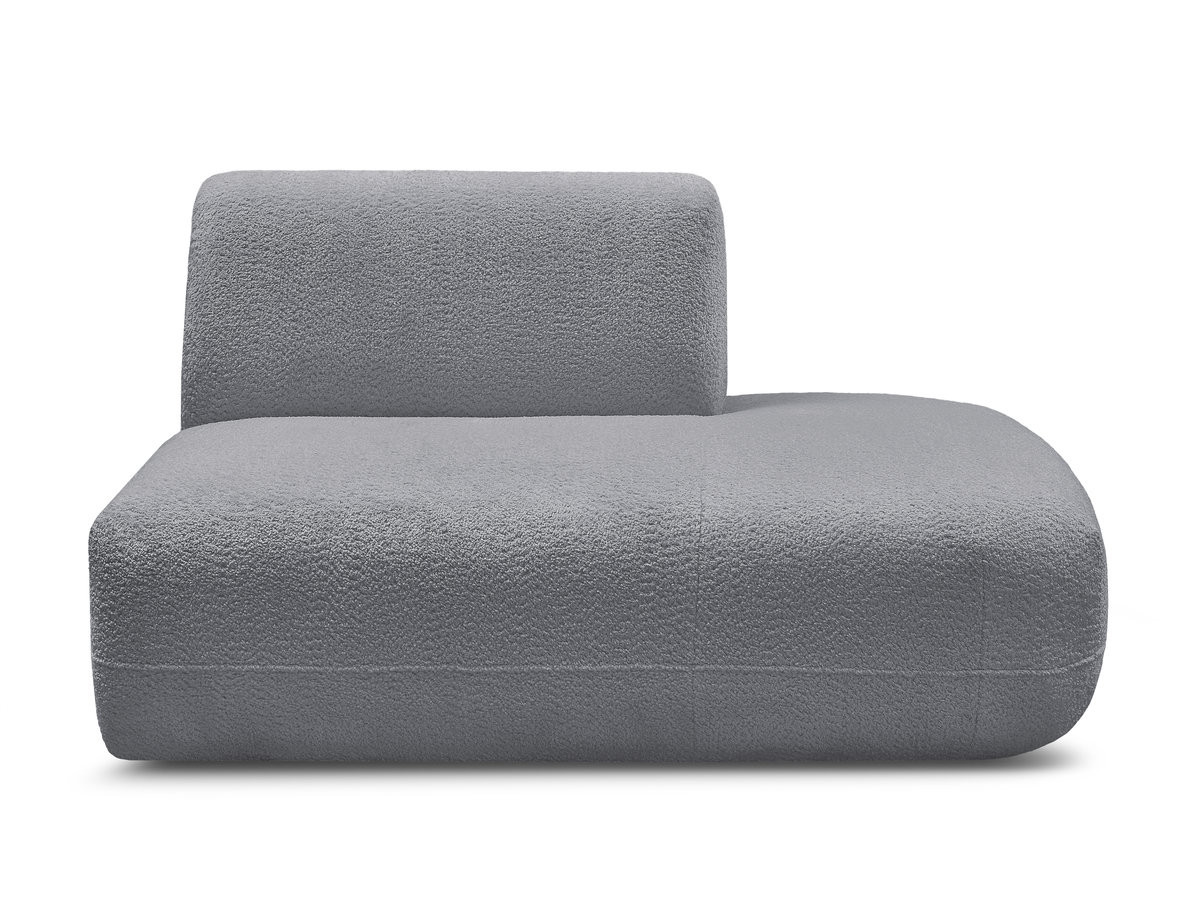 Bobochic Anda Sofamodul 2-Sitzer Chenille Grau Ecke rechts