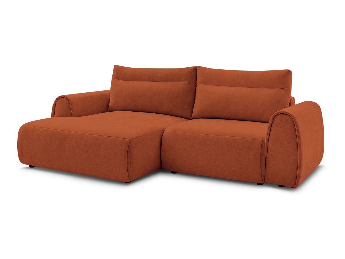 Bobochic Aden Ecksofa 246 × 152 cm Stoff Orange Ecke links