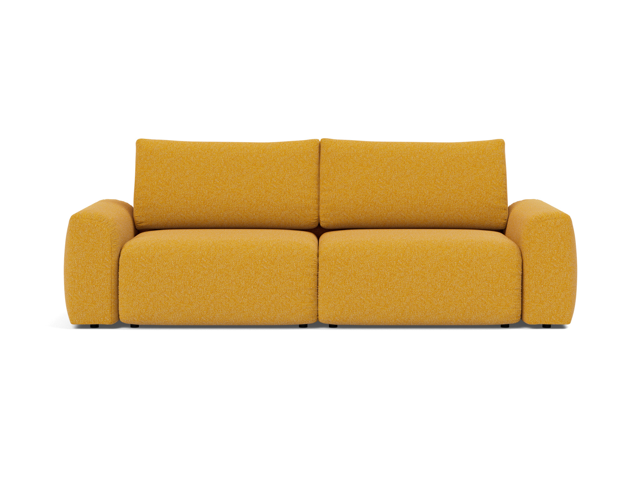 Schlafsofa Norum mit Chunky-Armlehnen Boucle Skandi 536-Ochre