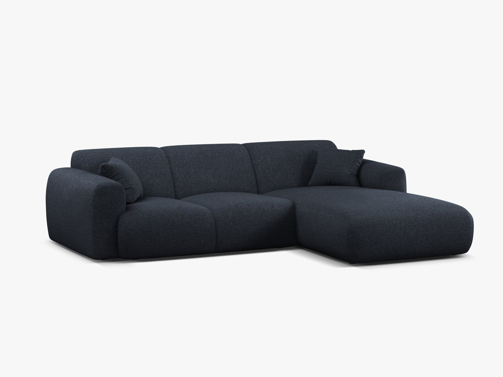 Micadoni Ecksofa Molino 4-Sitzer Rechts Chenille Eden Marineblau