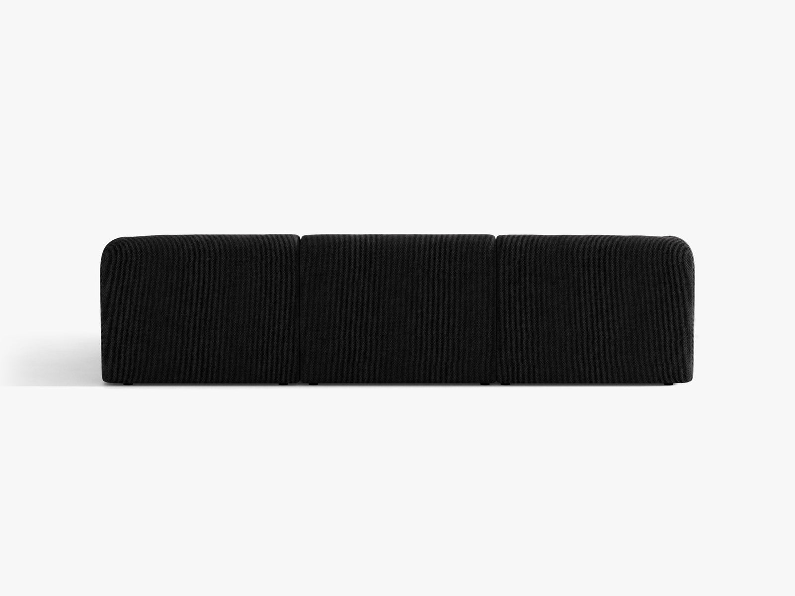 Micadoni Ecksofa Miley 4-Sitzer Rechts Chenille Haga Schwarz