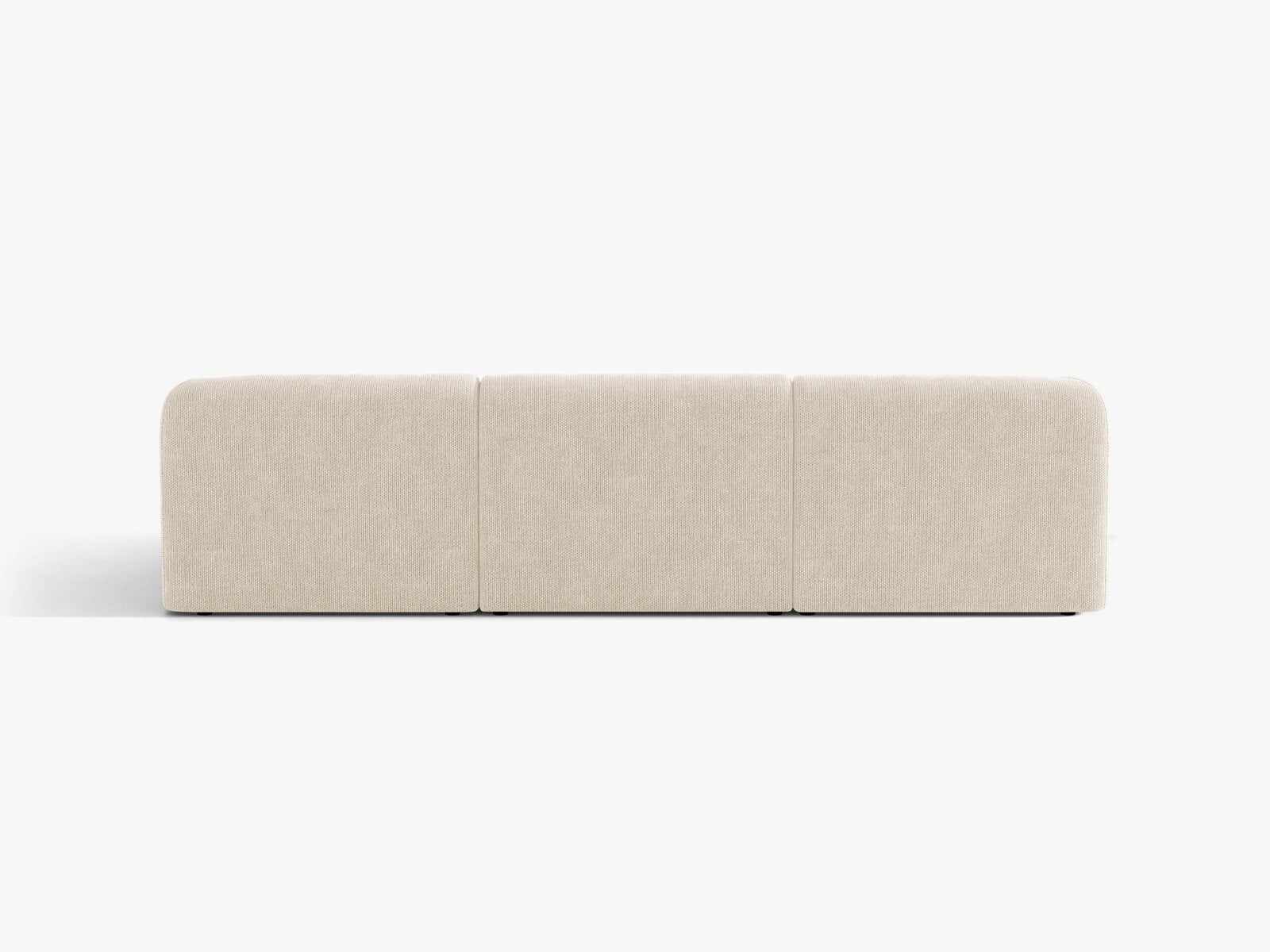 Micadoni Ecksofa Miley 4-Sitzer Rechts Chenille Eden Elfenbein