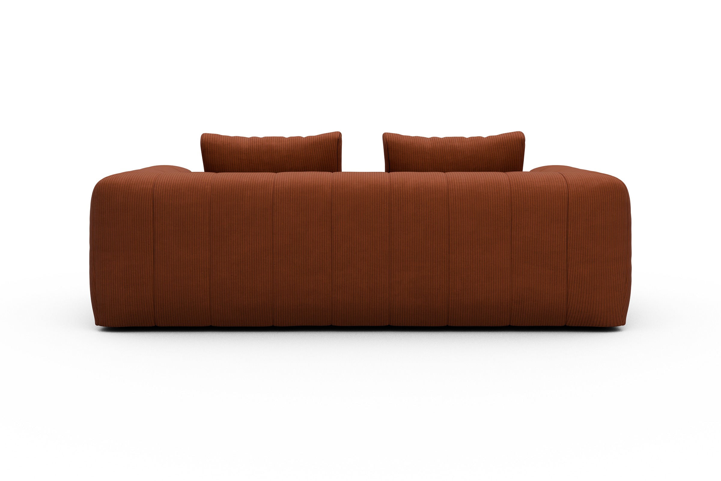 Sofa Hugo 3-Sitzer Corduroy-Burnt-Orange